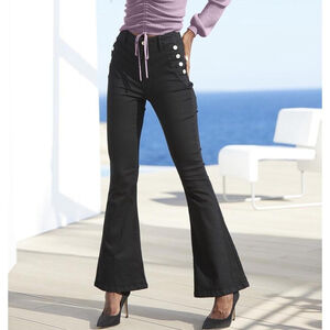 Lascana Button Detail Flare Jeans size 2 nwt